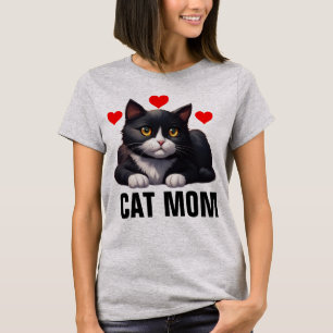 CAMISETA CAMISAS TUXEDO CAT CAT MOM