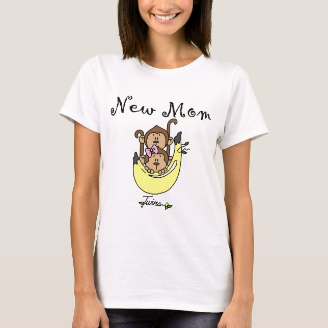 Camiseta Camisas Twin Boy y Chica New Mom (Anverso)