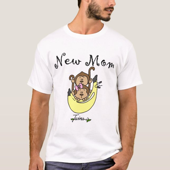 Camiseta Camisas Twin Boy y Chica New Mom (Anverso)