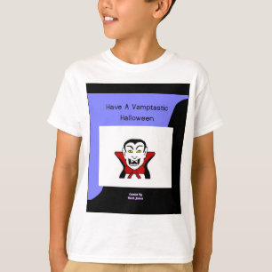 Camiseta Camisas Vamptárticas Halloween Boys White Basic T