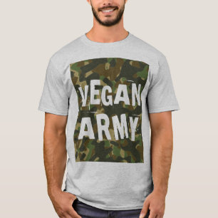 CAMISETA CAMISAS VEGAN ARMY VEGETARIANAS