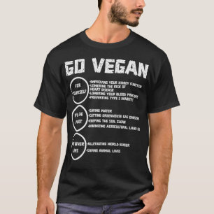 Camiseta Camisas veganas para hombres mujeres van a la plan