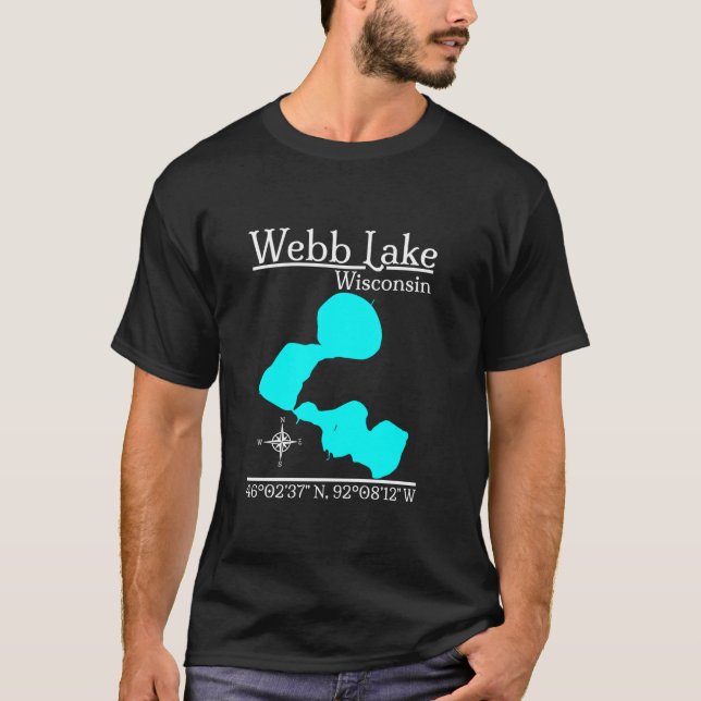 Camiseta Camisas Webb Lake Wisconsin Long Sleeve T (Anverso)