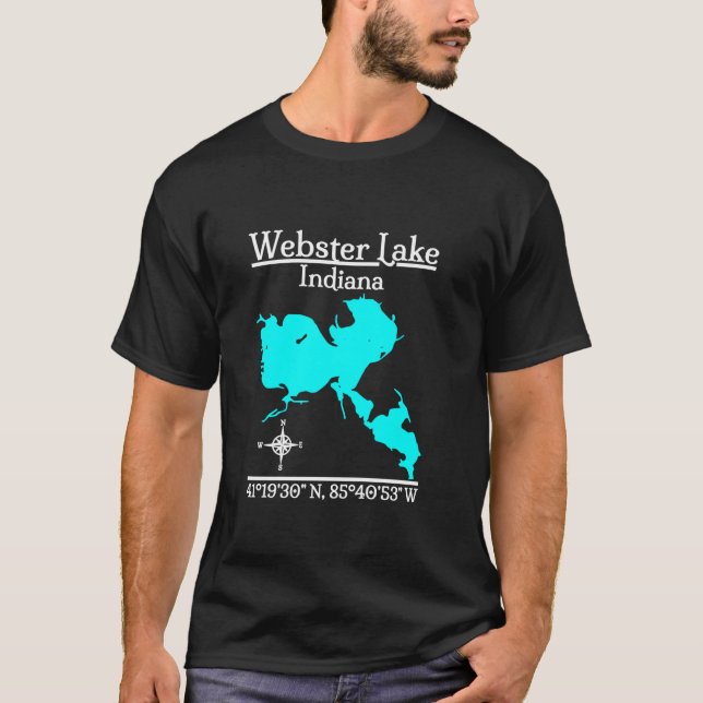 Camiseta Camisas Webster Lake Indiana Long Sleeve T (Anverso)