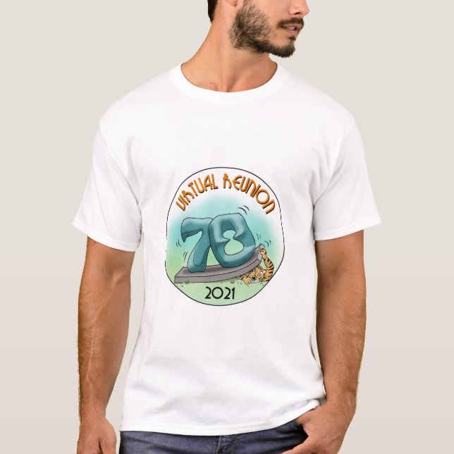 Camiseta Camisas White Mens con el logo de la 43ª Reunión d (Anverso)