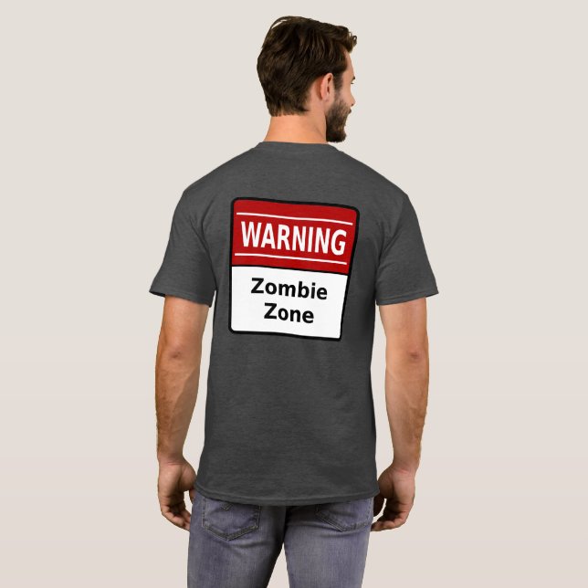 Camiseta Camisas Zombie Zone (detrás) (Reverso completo)