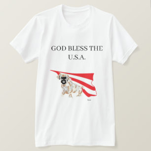 Camiseta Camiseta: 4 DE JULIO DIOS BENDIGA A LOS EE. UU.