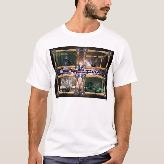 Camiseta "Camiseta adulta grande de la función de onda" (Anverso)