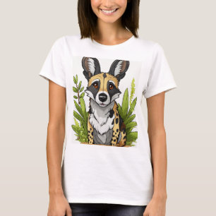 Camiseta "Camiseta africana de perro salvaje salvaje y únic