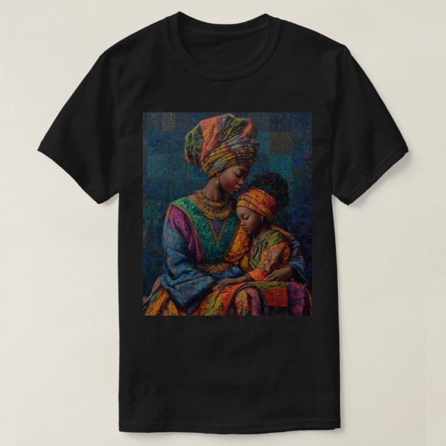 Camiseta "Camiseta afrocéntrica madre e hijo - niño african (Diseño del anverso)