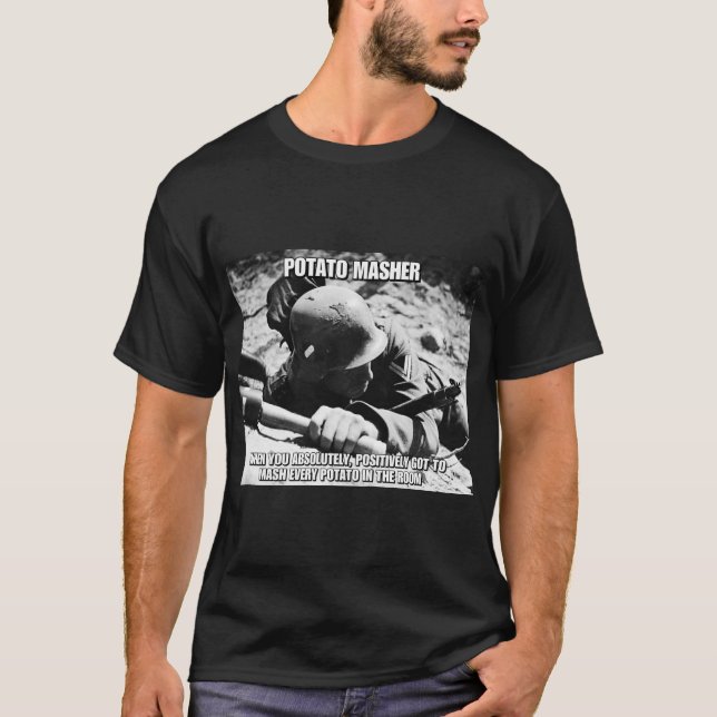 Camiseta "Camiseta alemana de la trituradora de la patata (Anverso)