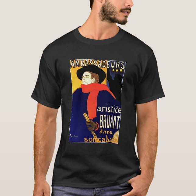Camiseta Camiseta: Aristide Bruant de Toulouse-Lautrec (Anverso)