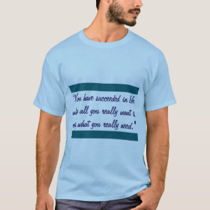 Camiseta "Camiseta azul claro con cita Inspiradora"