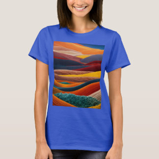 Camiseta "Camiseta azul de arte del desierto" - Explore el 