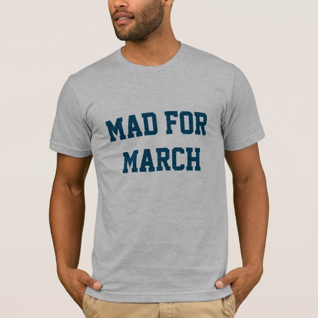 Camiseta Camiseta-baloncesto-Loco masculino para marzo (Anverso)