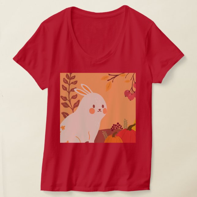 Camiseta "Camiseta básica con cuello en V para mujer" (Distribución )