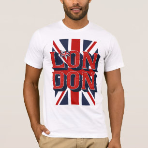 Camiseta Camiseta/blanco de la bandera de Londres de los