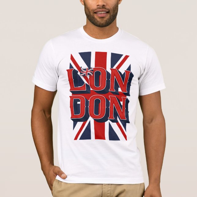 Camiseta Camiseta/blanco de la bandera de Londres de los (Anverso)