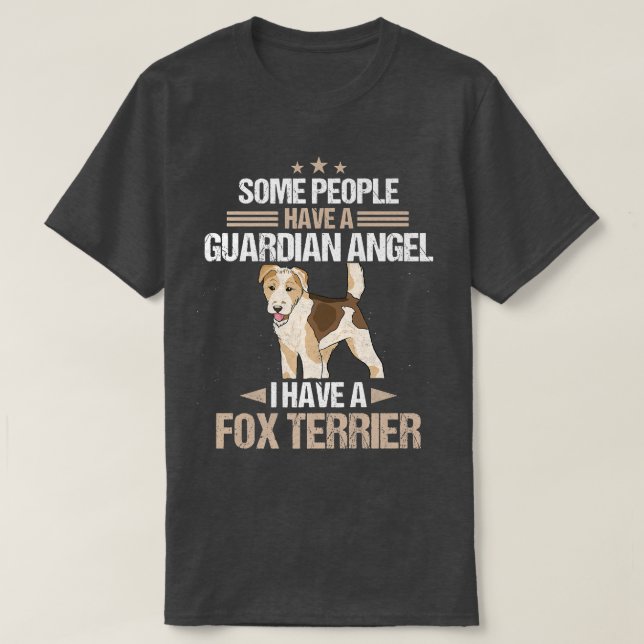 Camiseta Camiseta-camiseta de Fox Terrier con cable (Diseño del anverso)