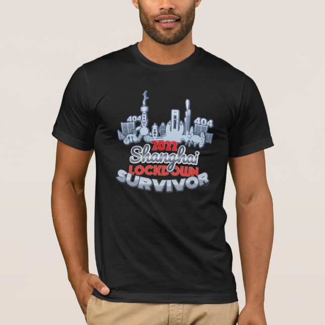 Camiseta Camiseta-camiseta de un superviviente de bloqueo d (Anverso)