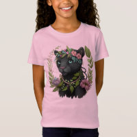 Camiseta-camiseta del Chica de la Pantera Negra En