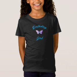 Camiseta Camiseta-camiseta del Chica de mariposa holográfic