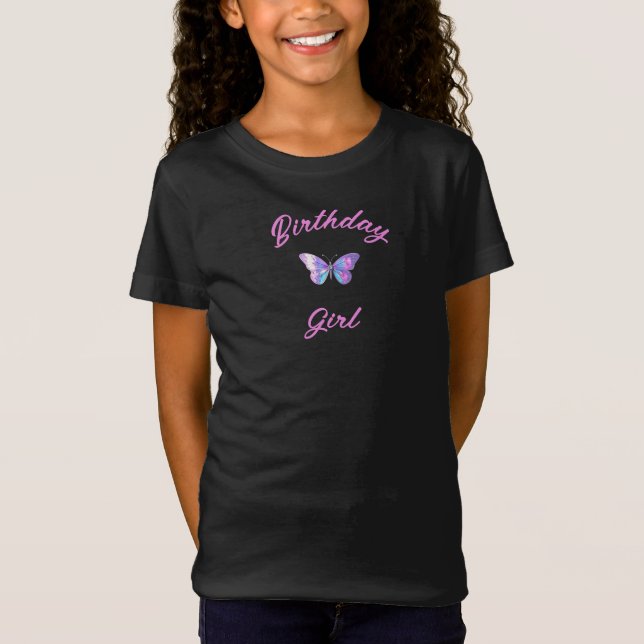 Camiseta Camiseta-camiseta del Chica de mariposa holográfic (Anverso)