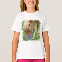 Camiseta-camiseta del Chica de Shetland Pony