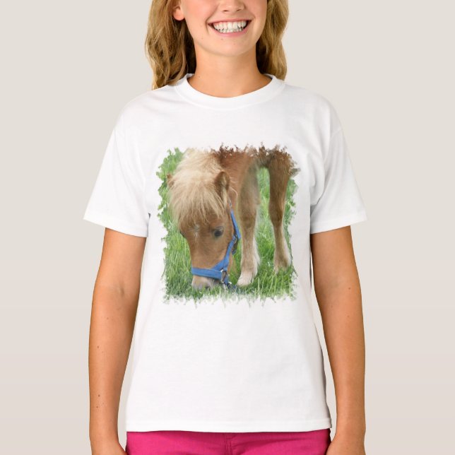 Camiseta Camiseta-camiseta del Chica de Shetland Pony (Anverso)