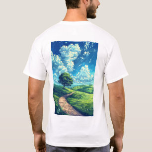 Camiseta Camiseta-camiseta del vector de paisajes de histor