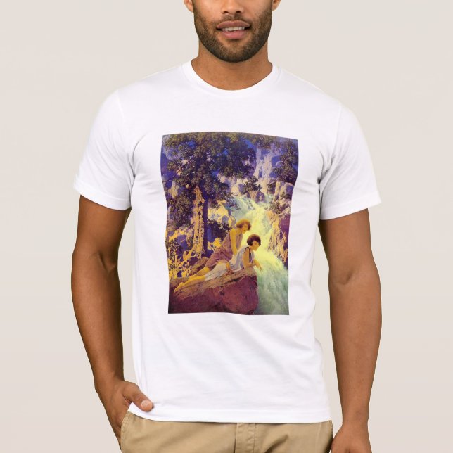 Camiseta Camiseta: Cascada - por Maxfield Parrish (Anverso)
