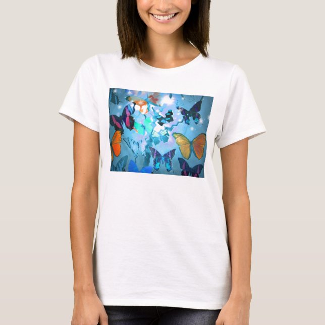 Camiseta Camiseta, cielo mariposa (Anverso)