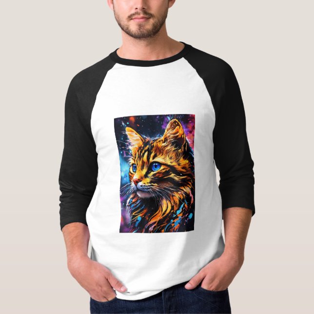 Camiseta "Camiseta con el logotipo del gato encantadora: pe (Anverso)