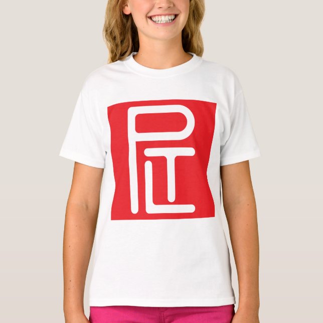 Camiseta "Camiseta con logotipo PLT | Calzado gráfico rojo  (Anverso)