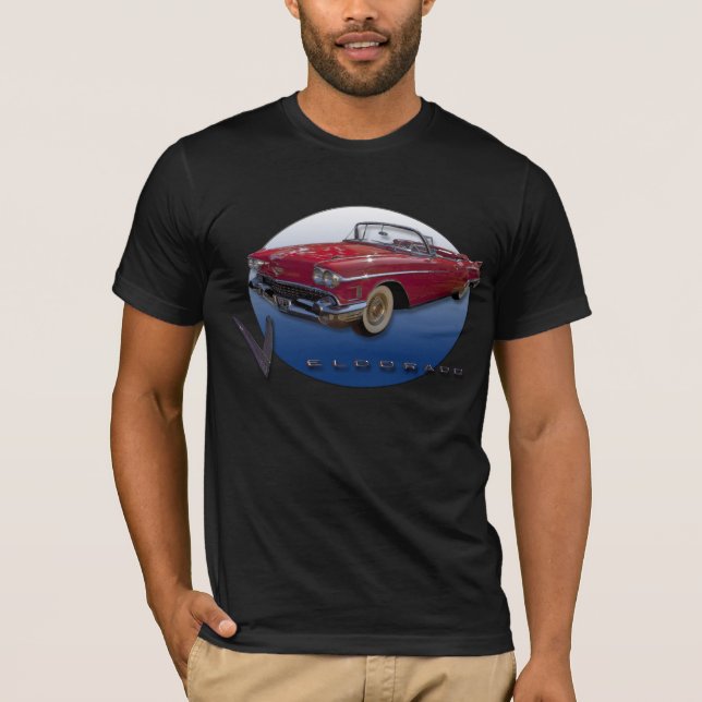 Camiseta Camiseta, convertible rojo clásico de Eldorado (Anverso)