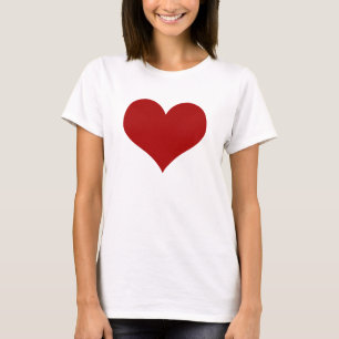 Camiseta Camiseta, corazón rojo, símbolo del naipe