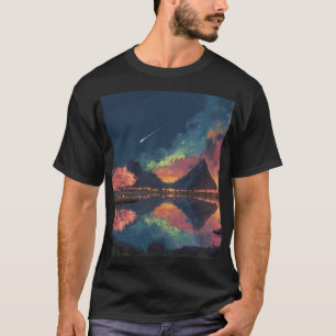 Camiseta "Camiseta Cosmic Mountain Reflection