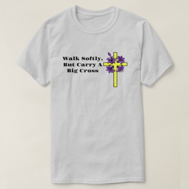 Camiseta ¡Camiseta cristiana con cruz de Pascua Personaliza (Diseño del anverso)