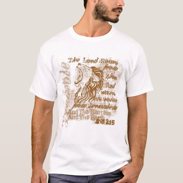 Camiseta "Camiseta cristiana del rugido de los leones" (Anverso)