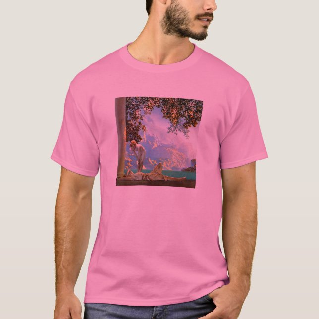 Camiseta Camiseta: Daybreak - por Maxfield Parrish (Anverso)