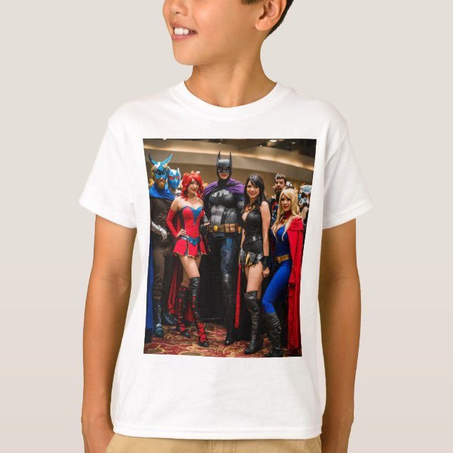 Camiseta "Camiseta De Algodón De Fotografía Del Grupo Comic (Anverso)