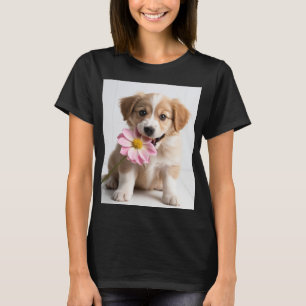 Camiseta "Camiseta de amor de la manzana floral - Perro y f