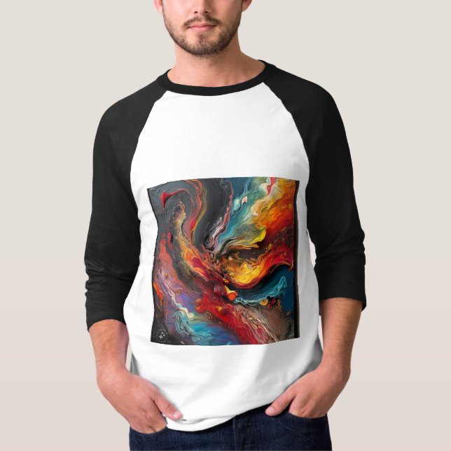 Camiseta "Camiseta de arte de la tormenta abstracta" (Anverso)