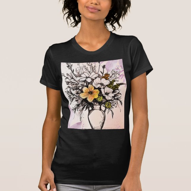 Camiseta "Camiseta de belleza en flor" (Anverso)