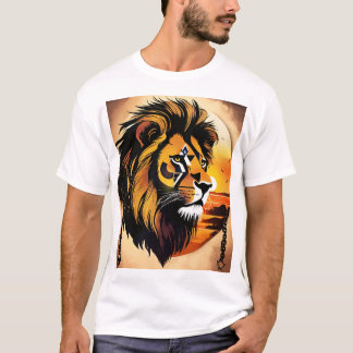Camiseta "Camiseta De Cabeza De León De Silhouette - Negrit