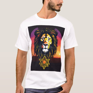 Camiseta "Camiseta de cabeza de león de silueta - audaz y p