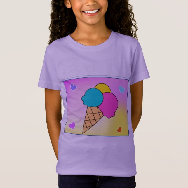 Camiseta "Camiseta de Crema de Hielo de Cone" (Anverso)