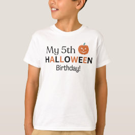 Camiseta "Camiseta de cumpleaños de Halloween Personalizado