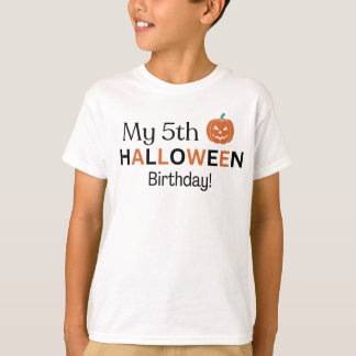 Camiseta "Camiseta de cumpleaños de Halloween Personalizado