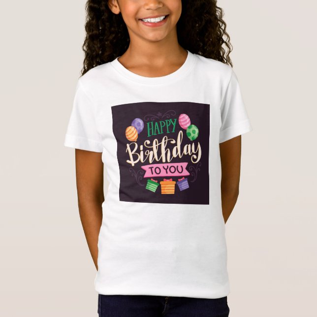 Camiseta "Camiseta de cumpleaños para niños - Celebrar (Anverso)
